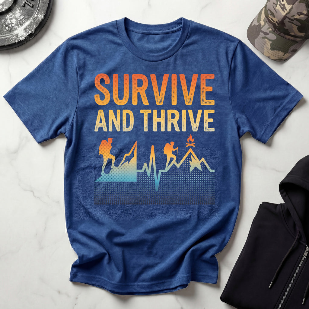 Survive And Thrive Hiker Graphic Gym T-Shirt