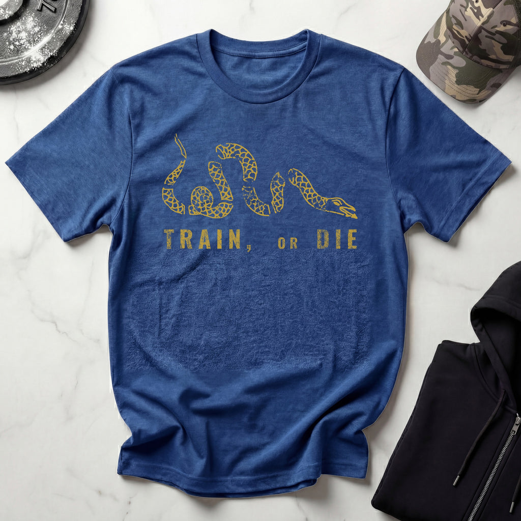 Train Or Die Snake Retro Gym T-Shirt