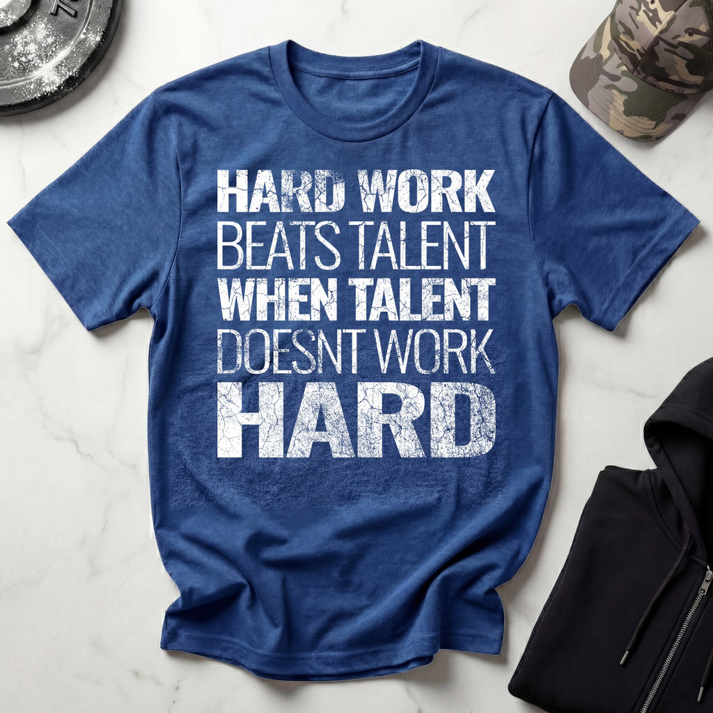 Hard Work Grunge Graphic Gym T-Shirt
