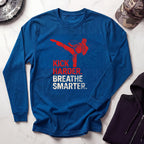 Kick Harder Graphic Long Sleeve Gym Tee