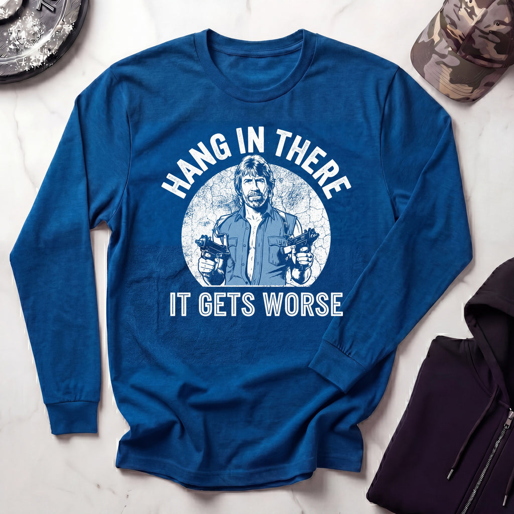 Hang In There Graphic Long Sleeve Gym Tee