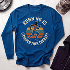 Running Therapy Vintage Long Sleeve Gym Tee