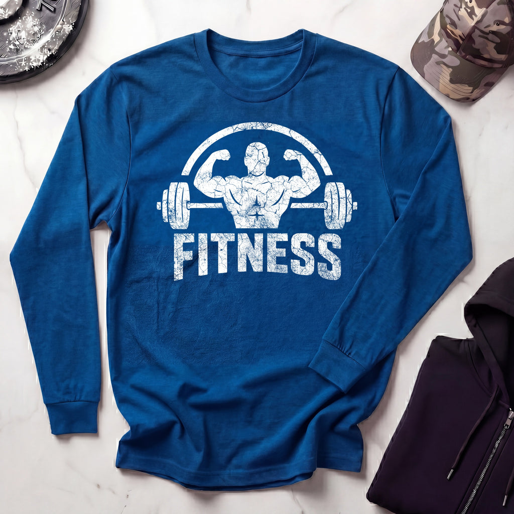 Weightlifting Fitness Vintage Long Sleeve Gym Tee