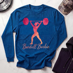 Barbell Barbie Long Sleeve Gym Tee