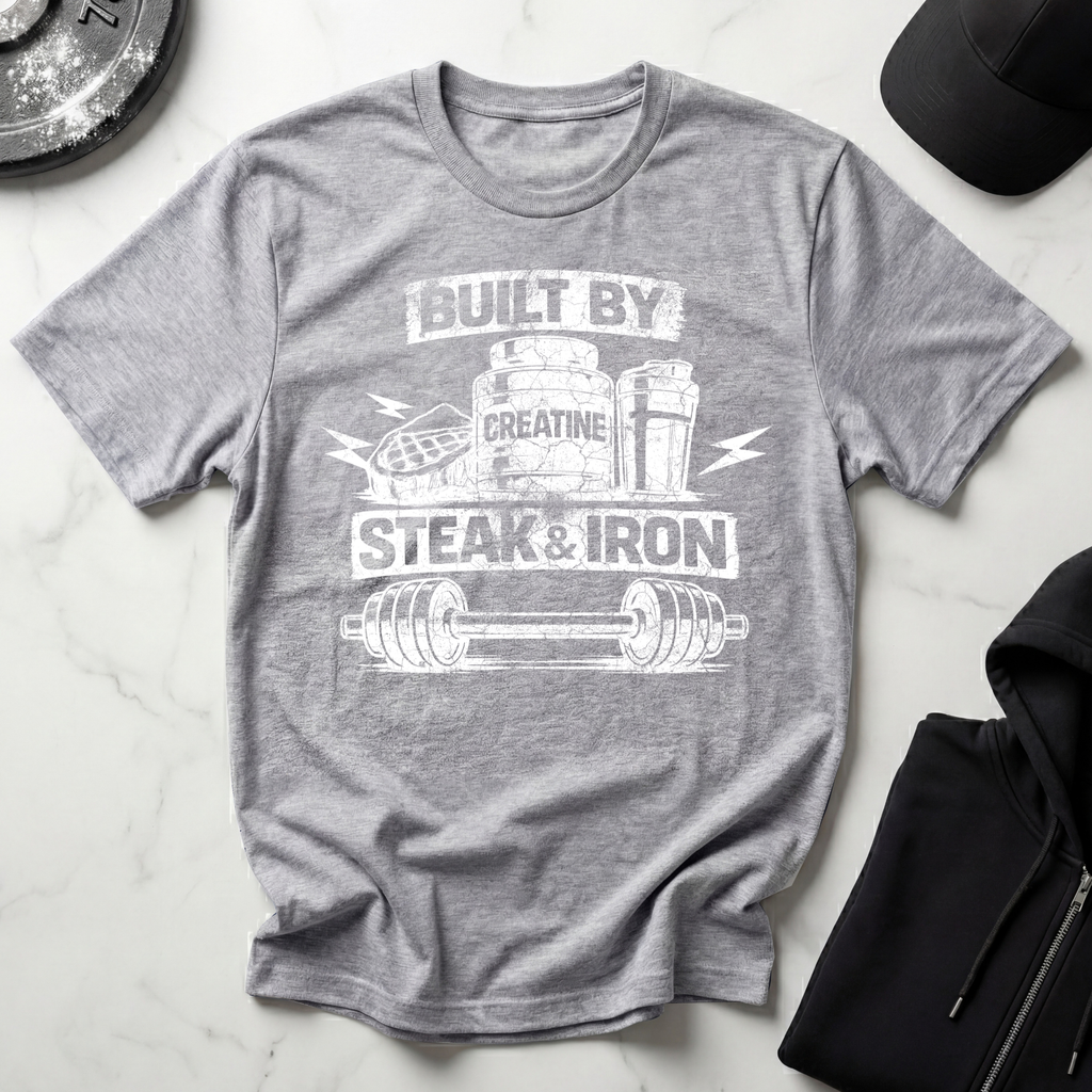 Built By Steak & Iron Dark Tee