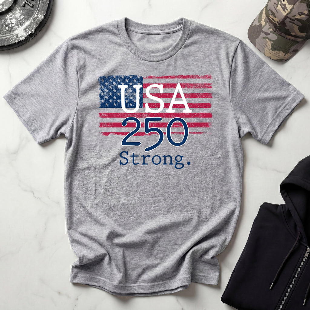 USA 250 Strong Gym Vintage Gym T-Shirt