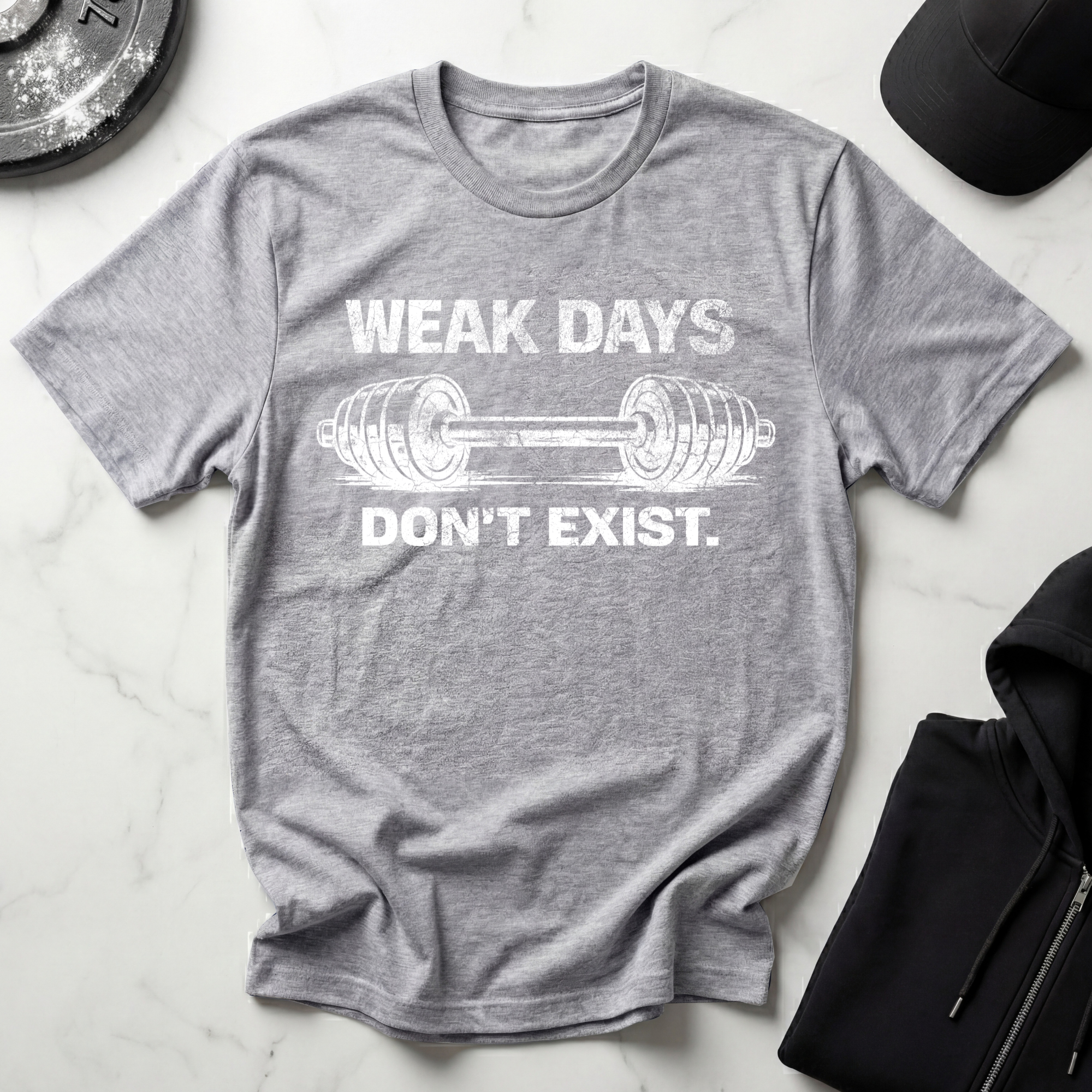 Weak Days Dont Exist Dark Tee