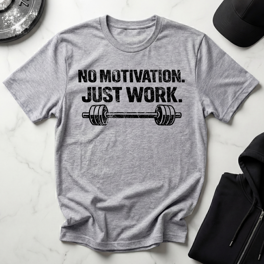 No Motivation Just Work Light Tee
