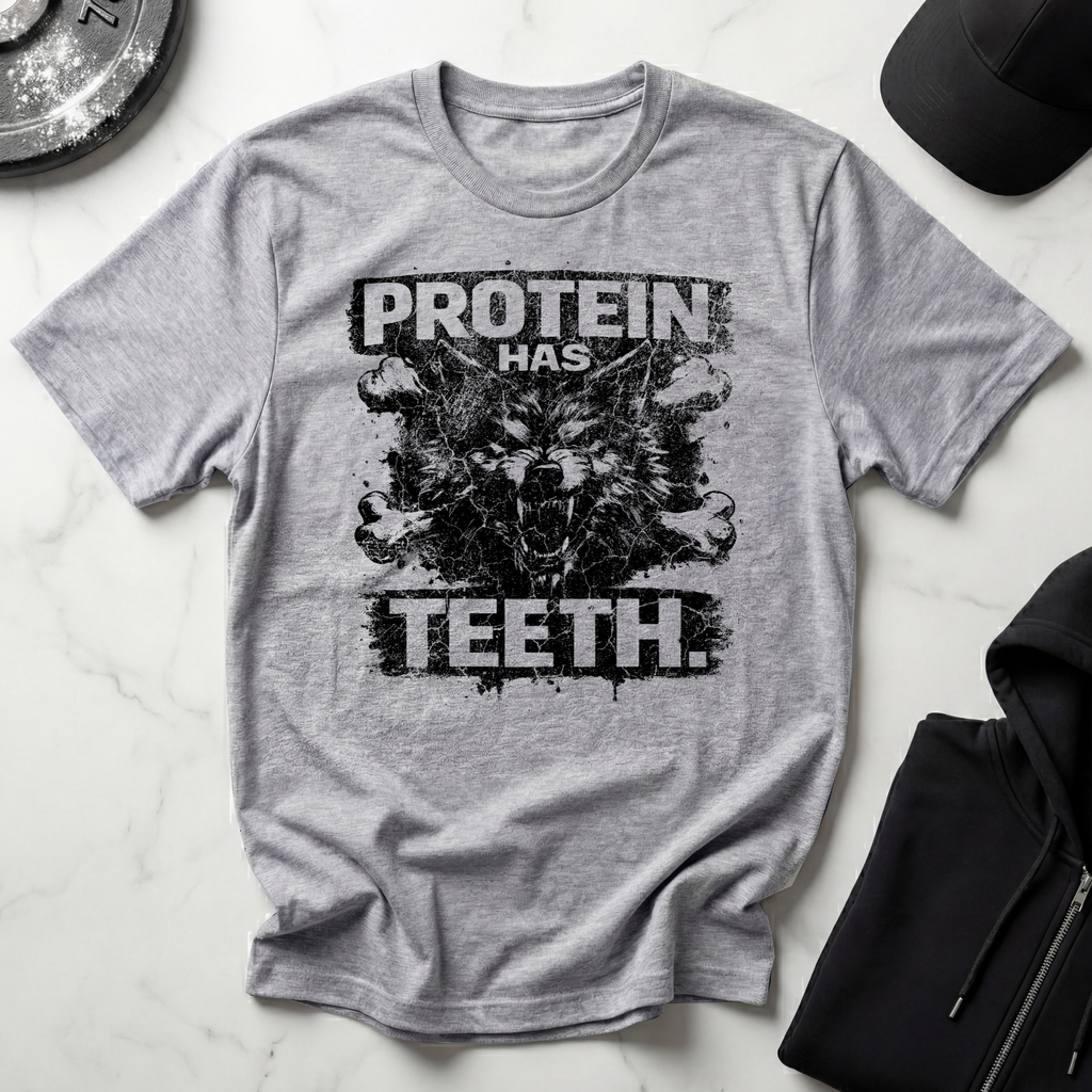 Protein Has Teeth Light Tee