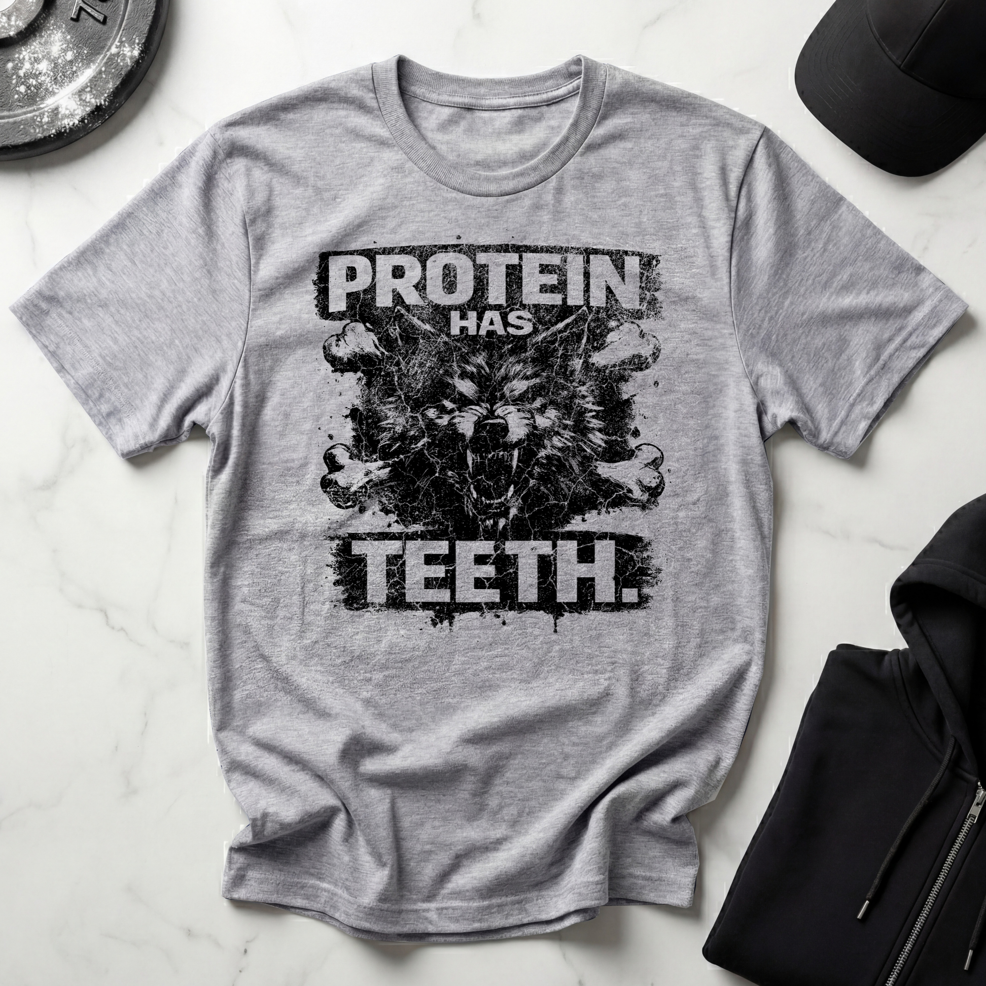Protein Has Teeth Light Tee