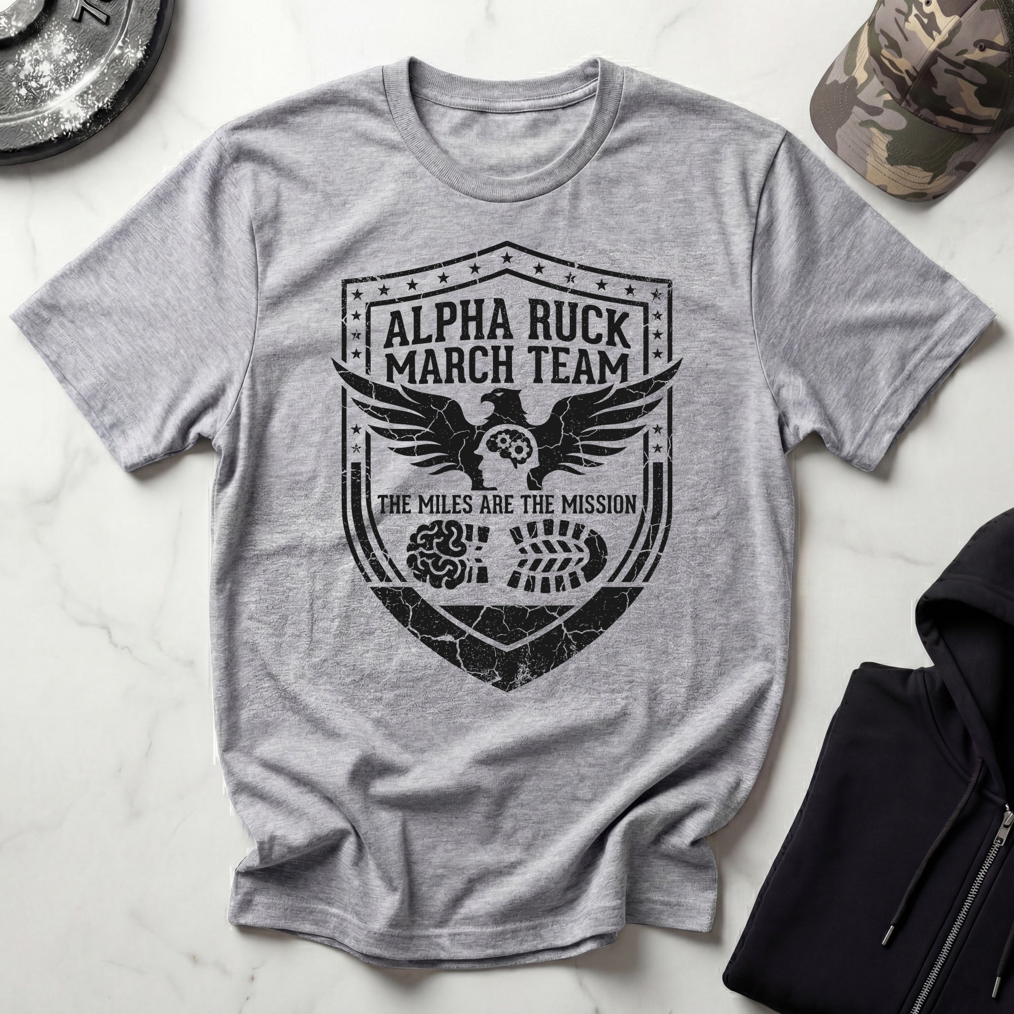 Alpha Ruck March Mission Retro Gym T-Shirt