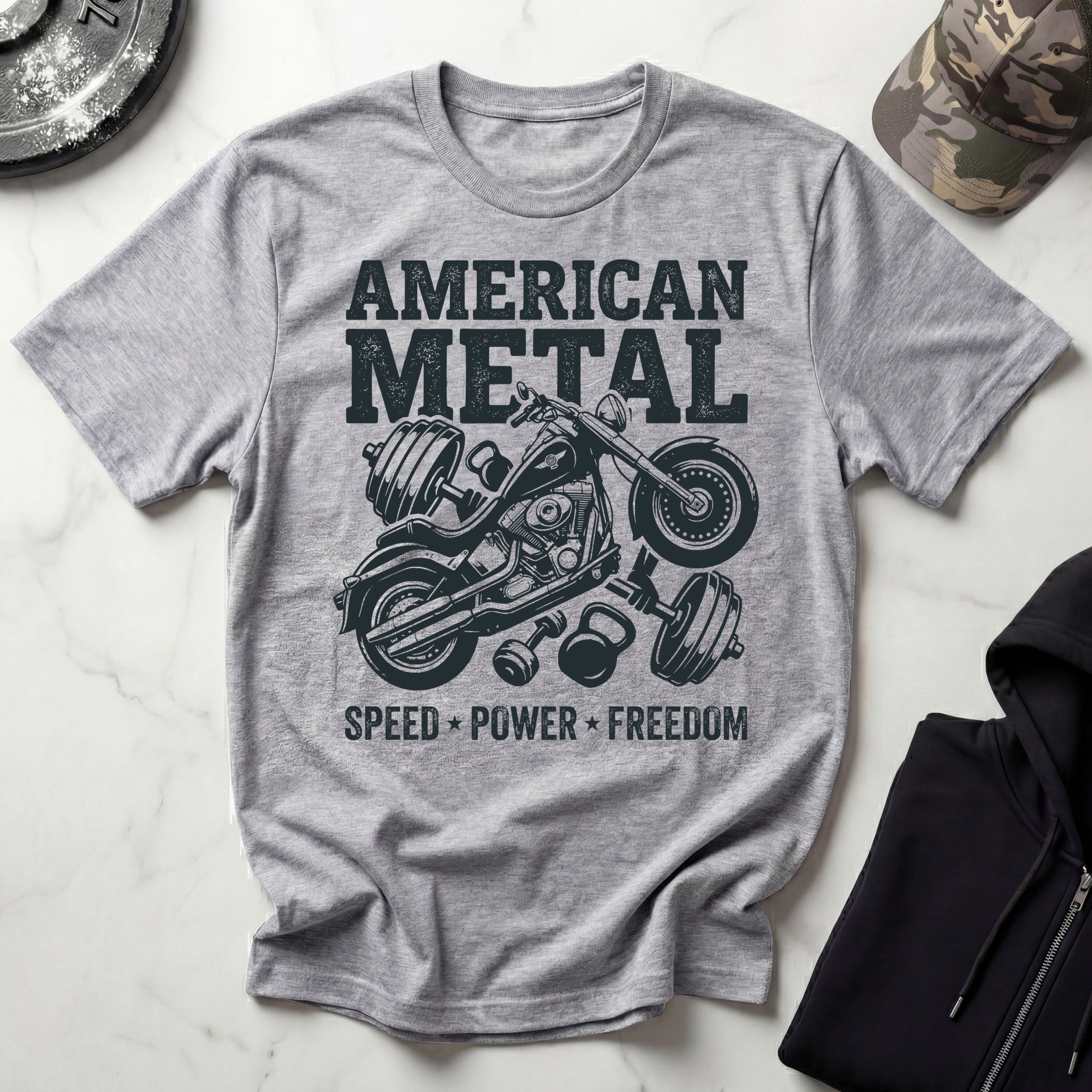 American Metal Softtail Build and Repair Vintage Graphic Gym T-Shirt