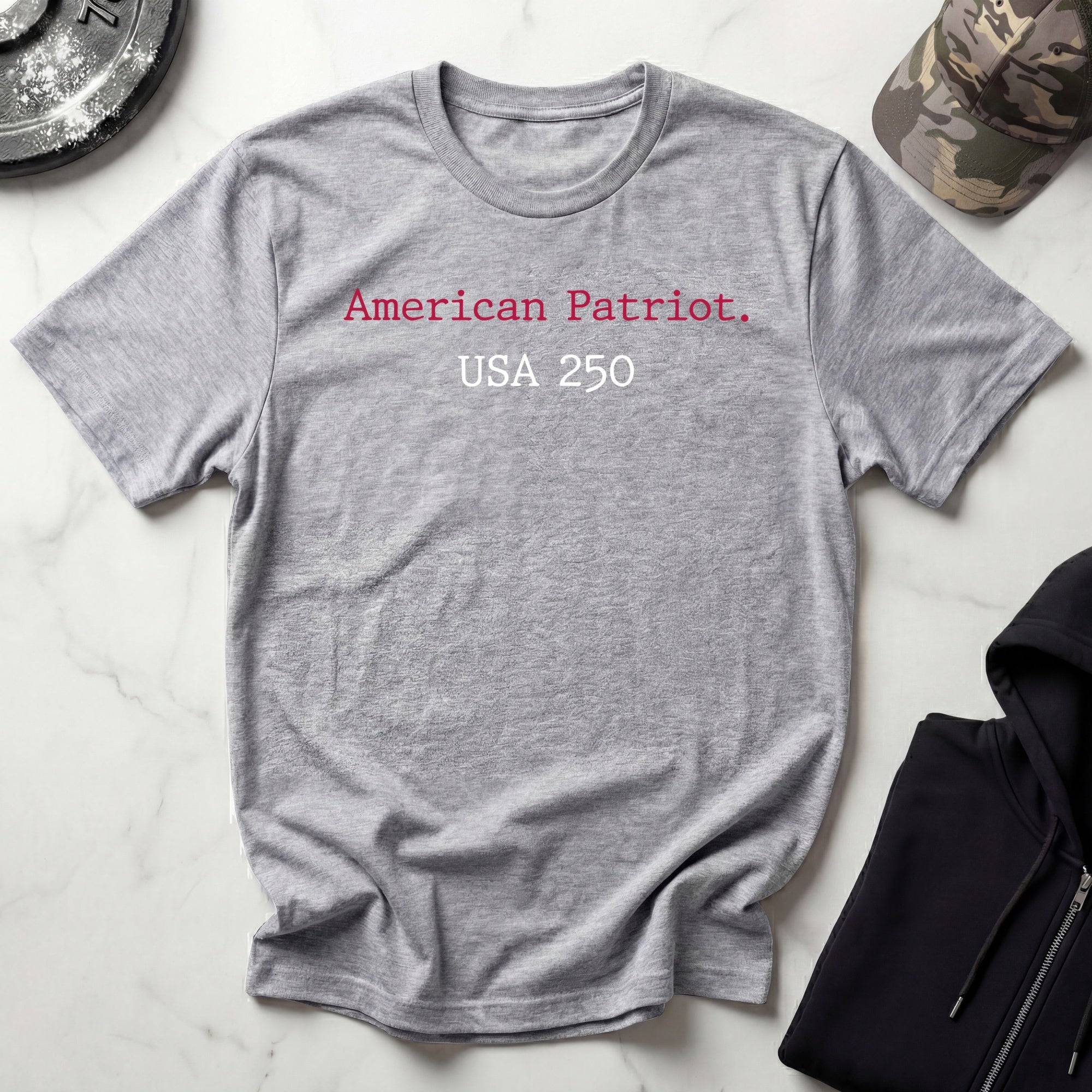 American Patriot US 250 Typographic Vintage Gym T-Shirt