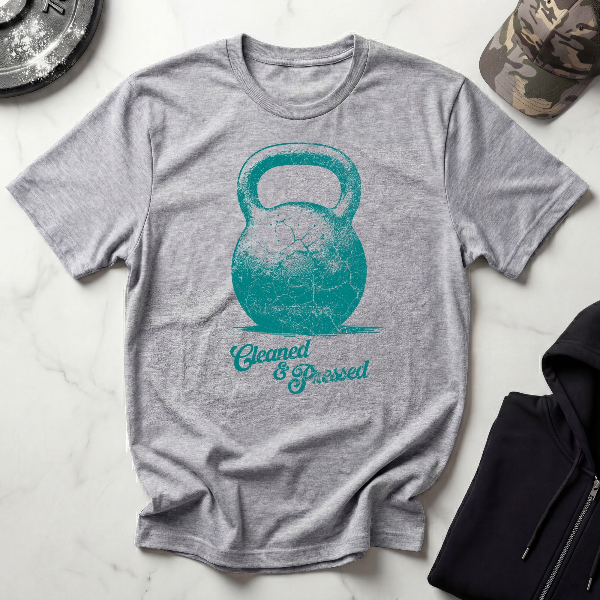 Cleaned and Pressed Kettlebell Vintage Gym T-Shirt