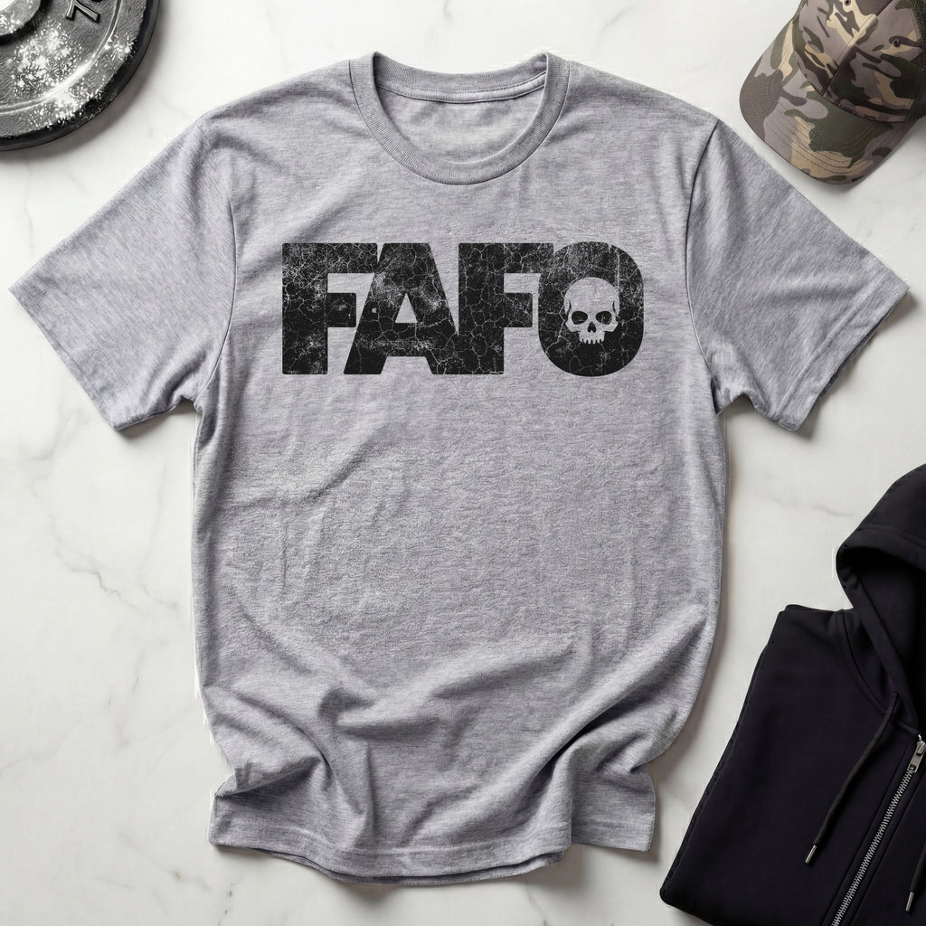 FAFO Skull Vintage Graphic Gym T-Shirt