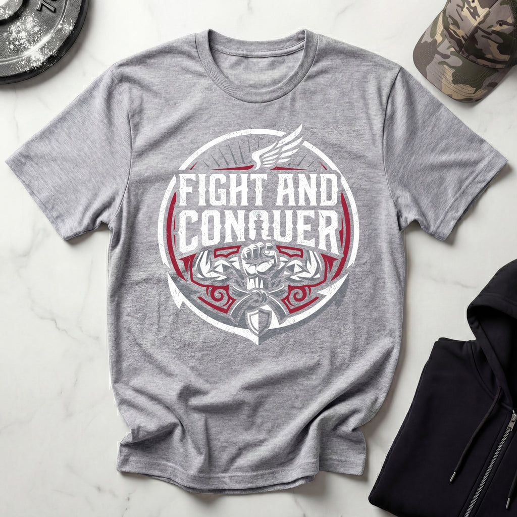 Fight and Conquer Boxing MMA T-Shirt