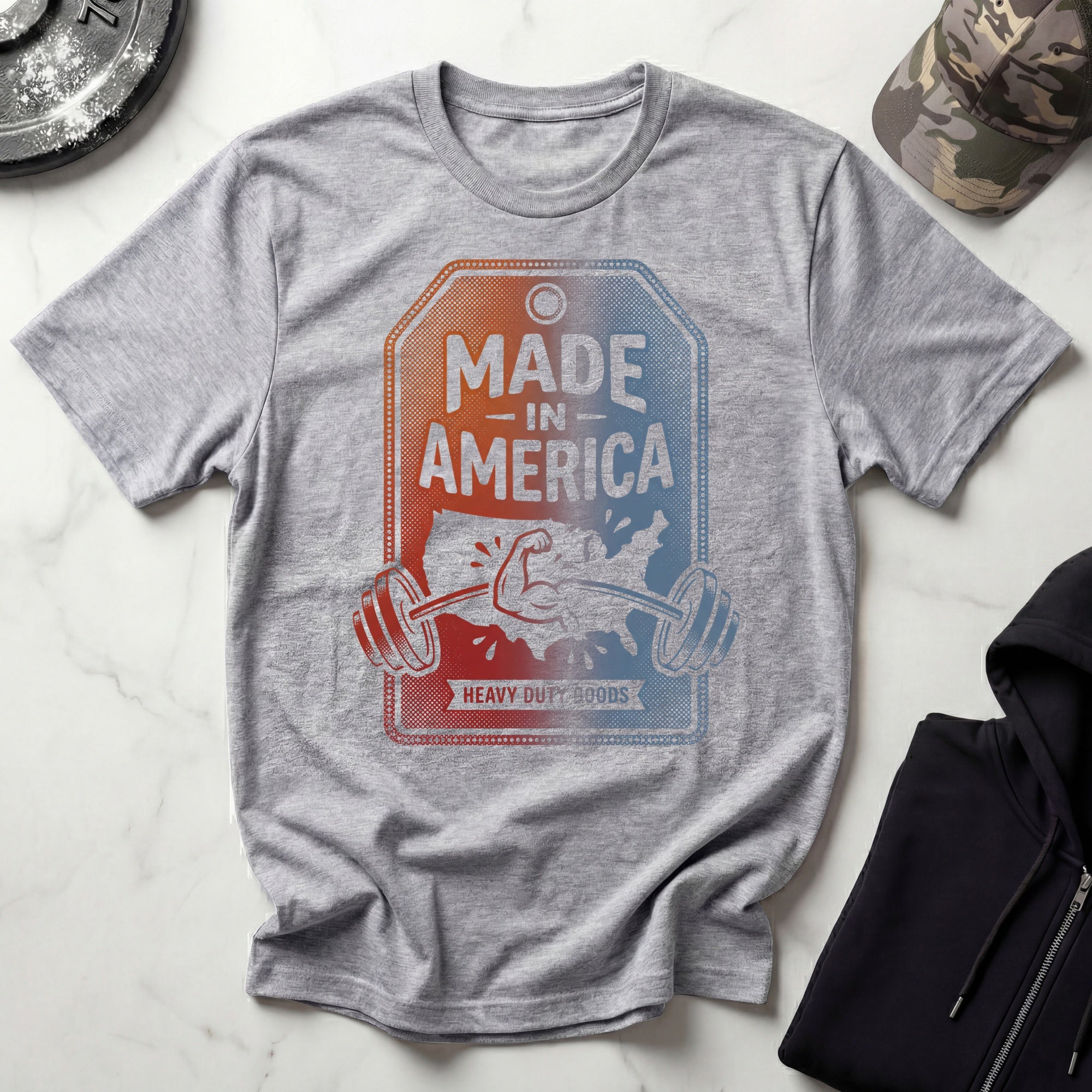 Made in USA Heavy Duty Goods Gym T-Shirt