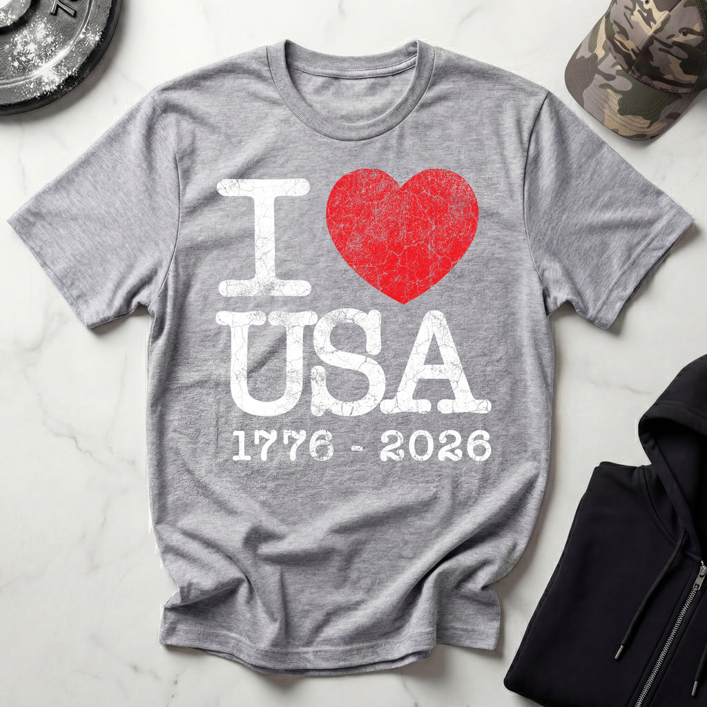 I Heart USA 250 Vintage Gym T-Shirt
