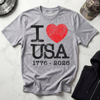 I Heart USA Anniversary Vintage Gym T-Shirt