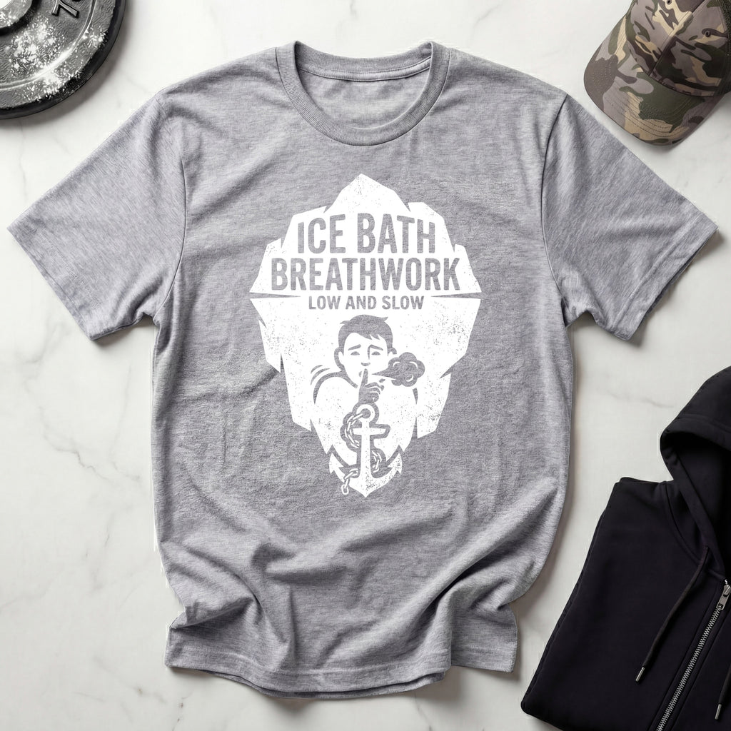 Ice Bath Breathing Vintage Graphic Gym T-Shirt