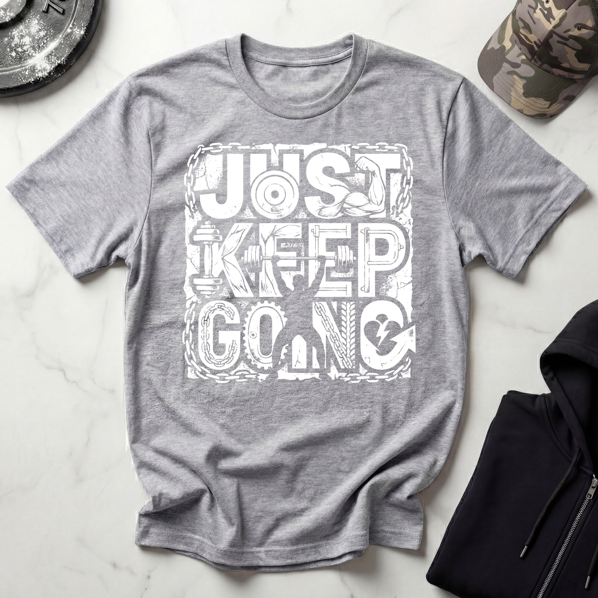 Just Keep Going Weightlifter T-Shirt