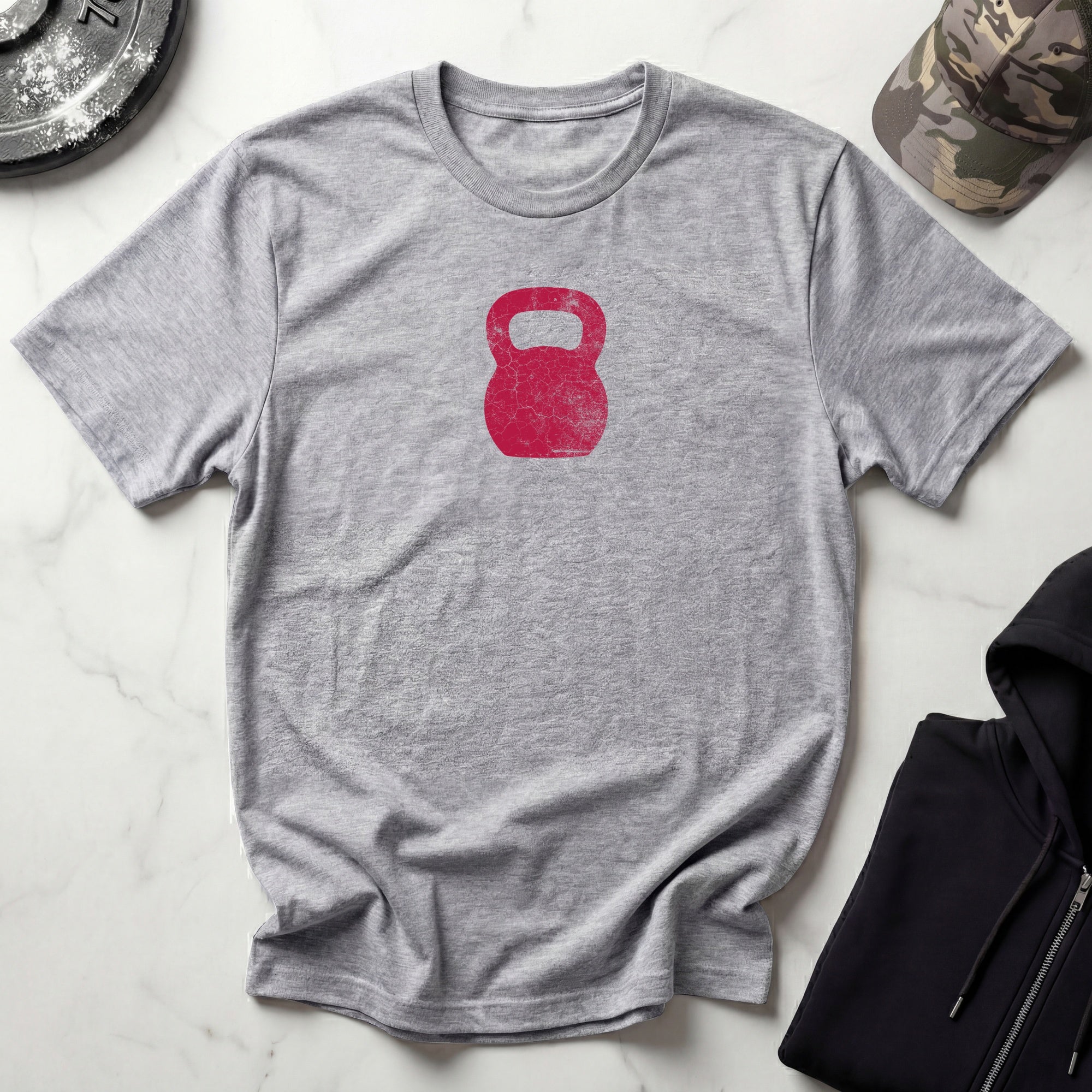 Kettlebell Graphic Vintage Gym T-Shirt