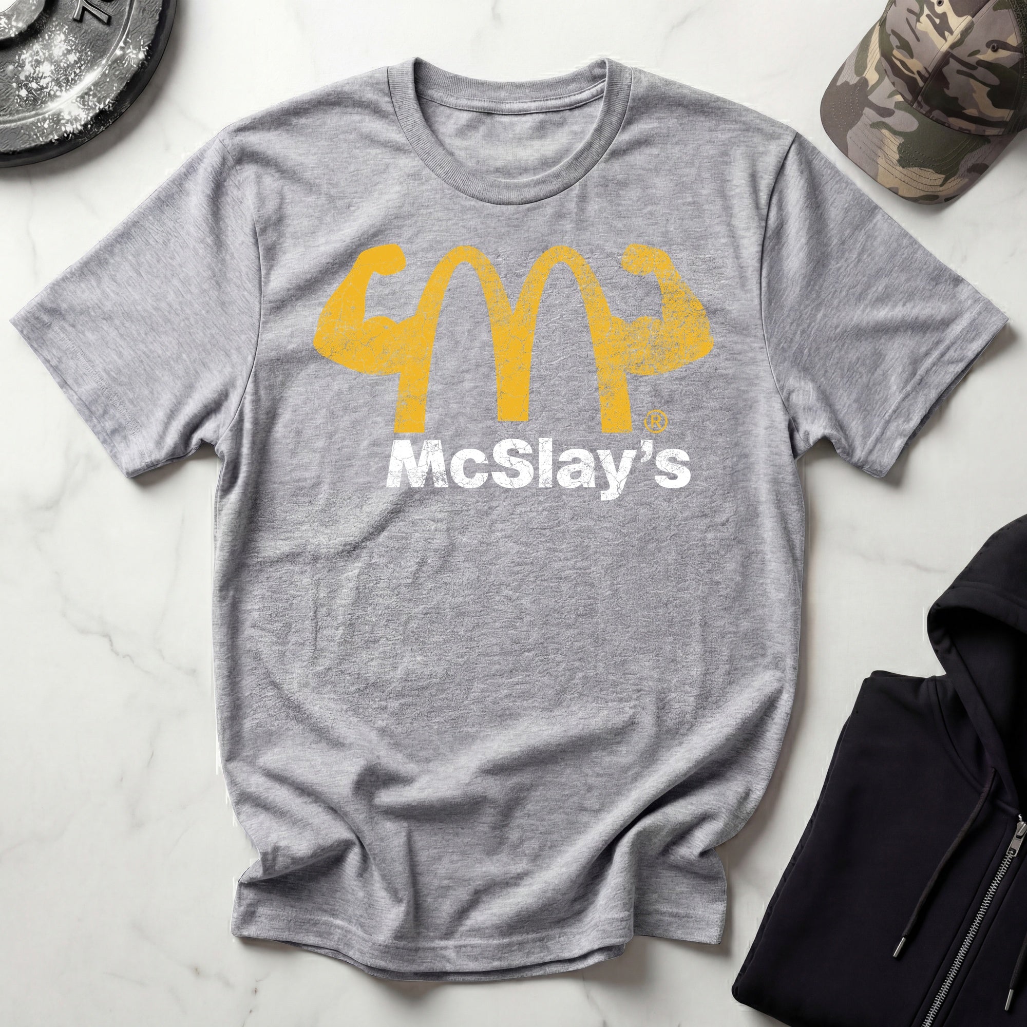 McSlays Arches Graphic Vintage Gym T-Shirt