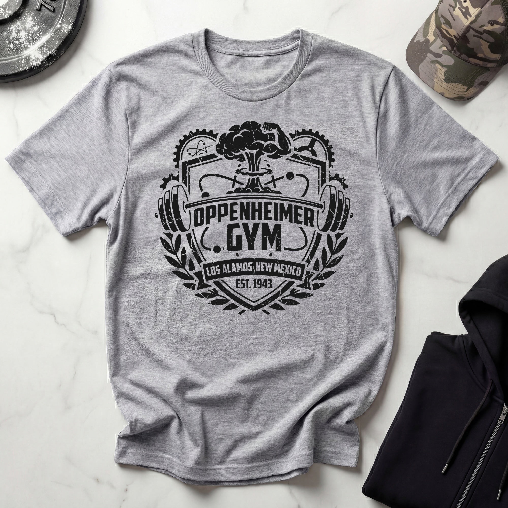 Oppenheimer Nuke Explosion Vintage Insignia Gym Tee