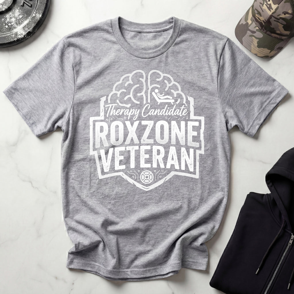 Roxzone Veteran Graphic White Gym T-Shirt