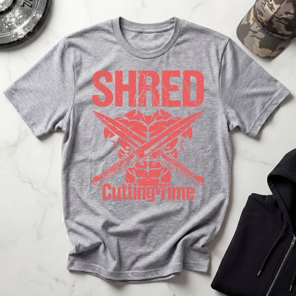 Shred Cutting Time Graphic Vintage Gym T-Shirt