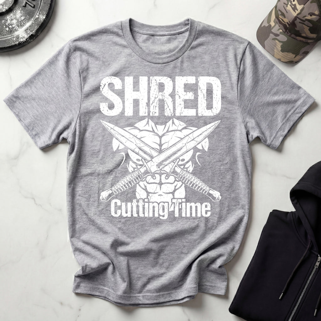 Shred Cutting Time Knife Graphic Vintage Gym T-Shirt