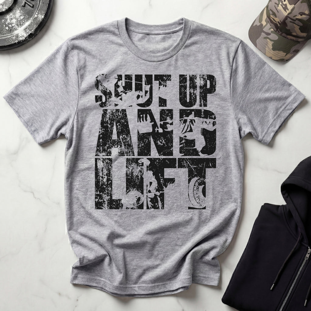 Shut Up and Light Graphic Vintage Gym T-Shirt