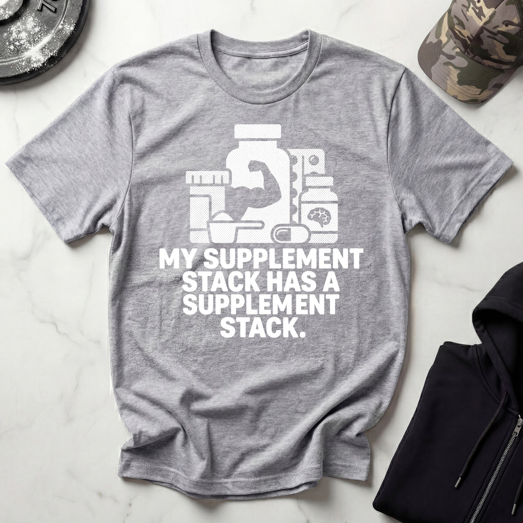 Stacked Supplements Graphic Gym T-Shirt