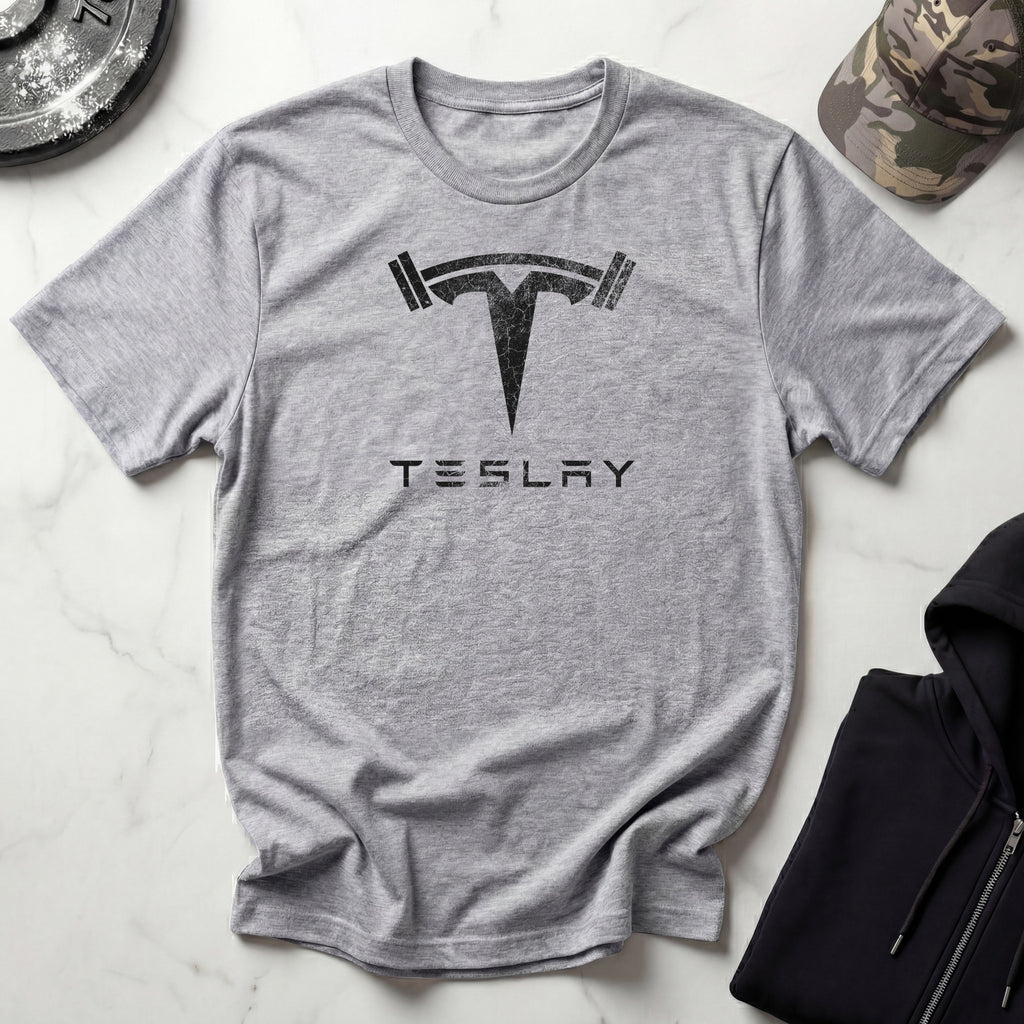 TESLAY Lifter Retro Gym T-Shirt
