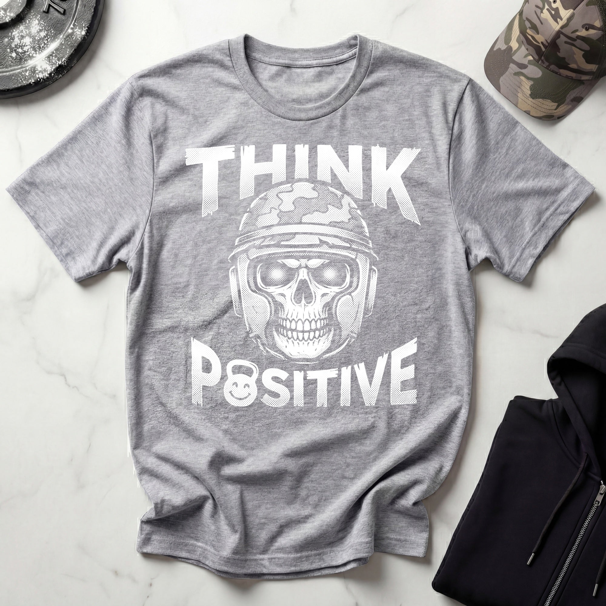 Think Positive Military Training Mindset Gym T-Shirt