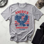 USA 250 Anniversary Gym Graphic Retro Gym T-Shirt