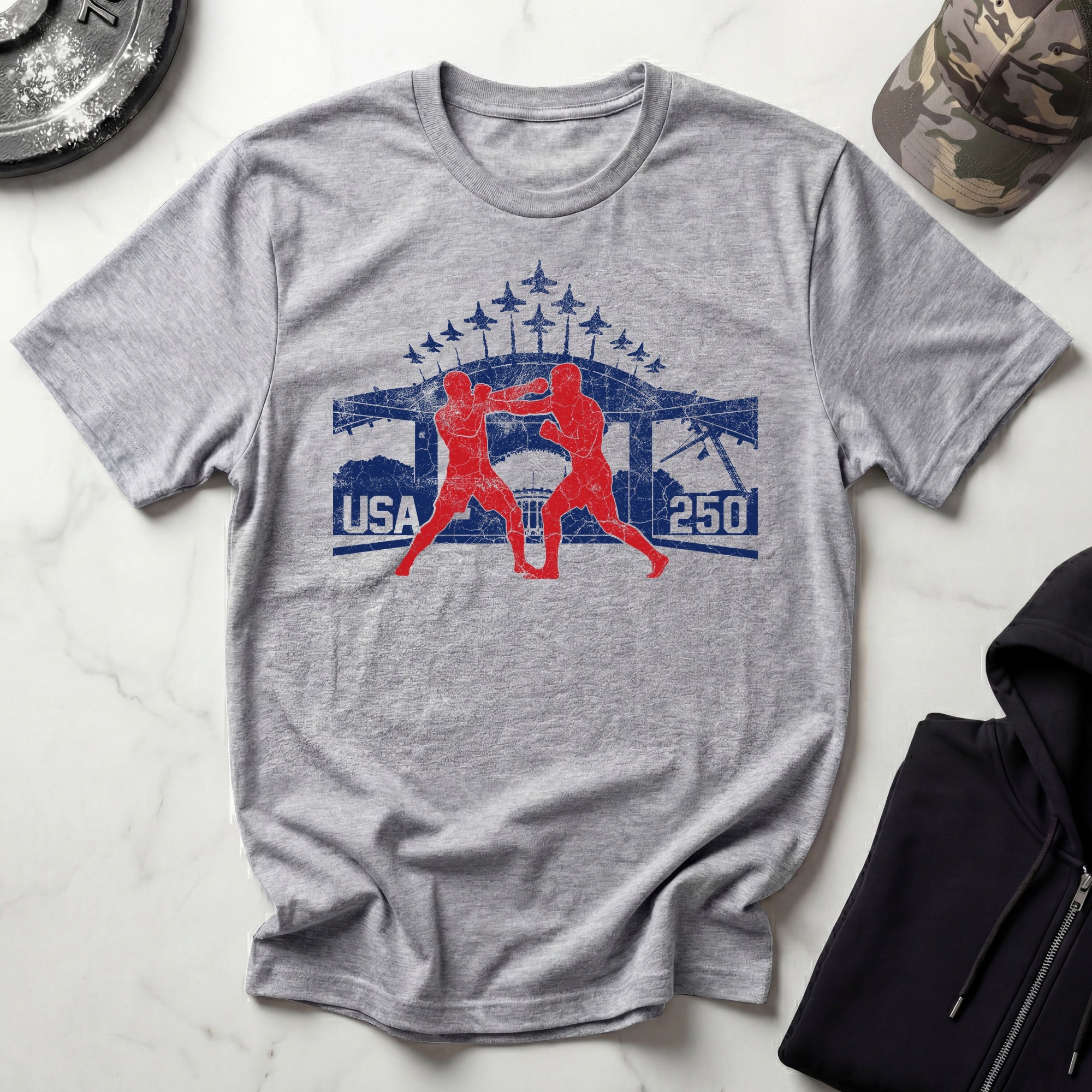 USA Freedom 250 Graphic MMA Gym T-Shirt