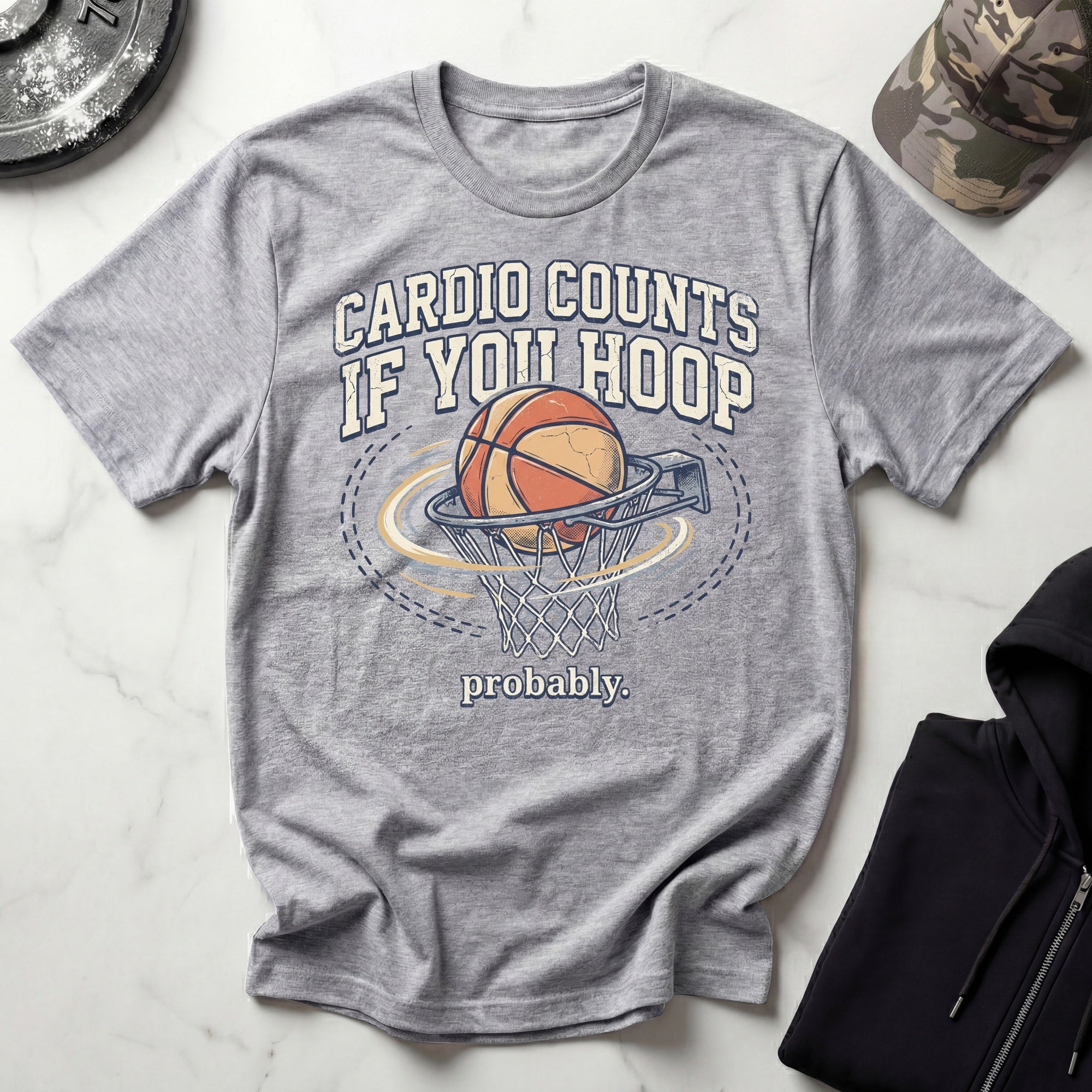 Basketball Hoop Cardio Graphic Gym T-Shirt