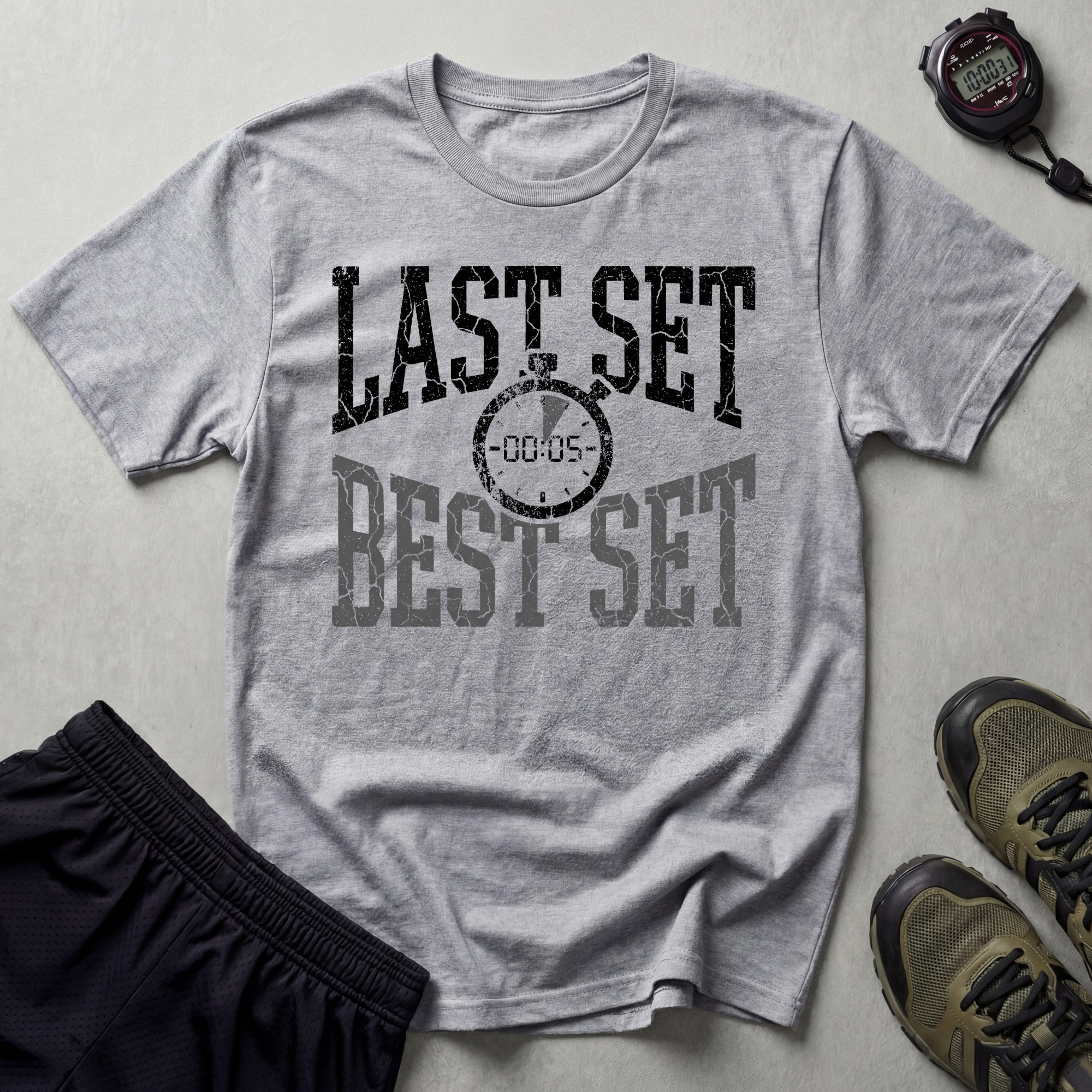 Last Set Best Set Workout Gym T-Shirt