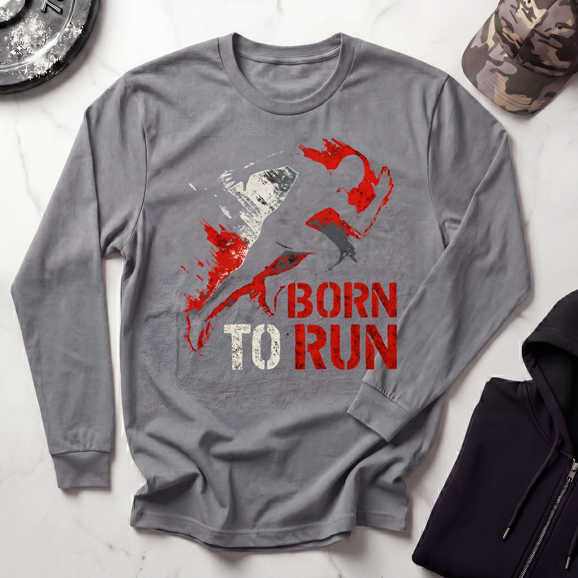 Born To Run Graphic Long Sleeve Tee