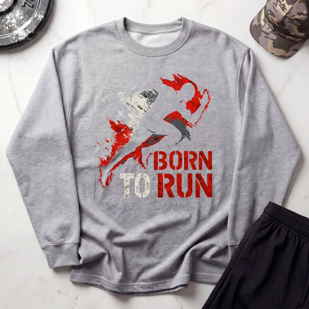 Born To Run Gym Crewneck Sweatshirt