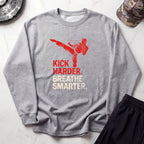 Kick Smarter Graphic Gym Crewneck Sweatshirt