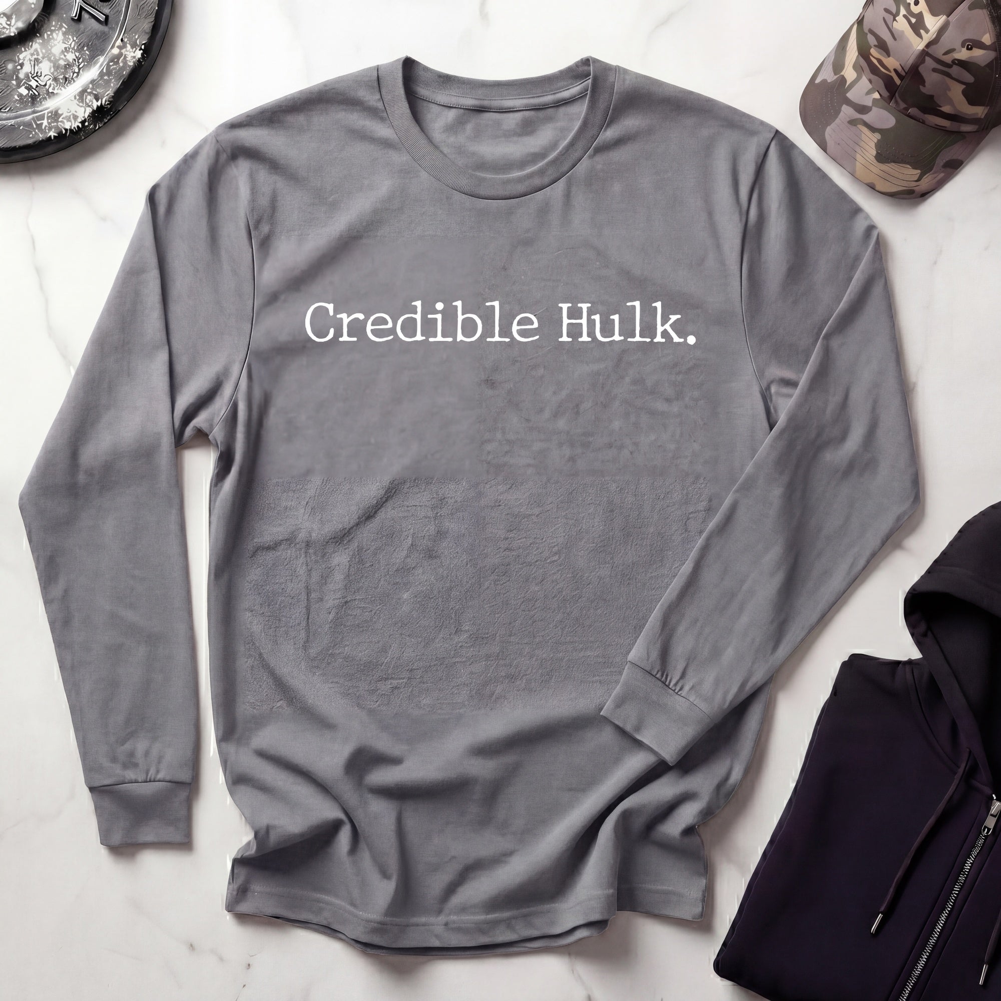 Credible Hulk Vintage Long Sleeve Gym Tee
