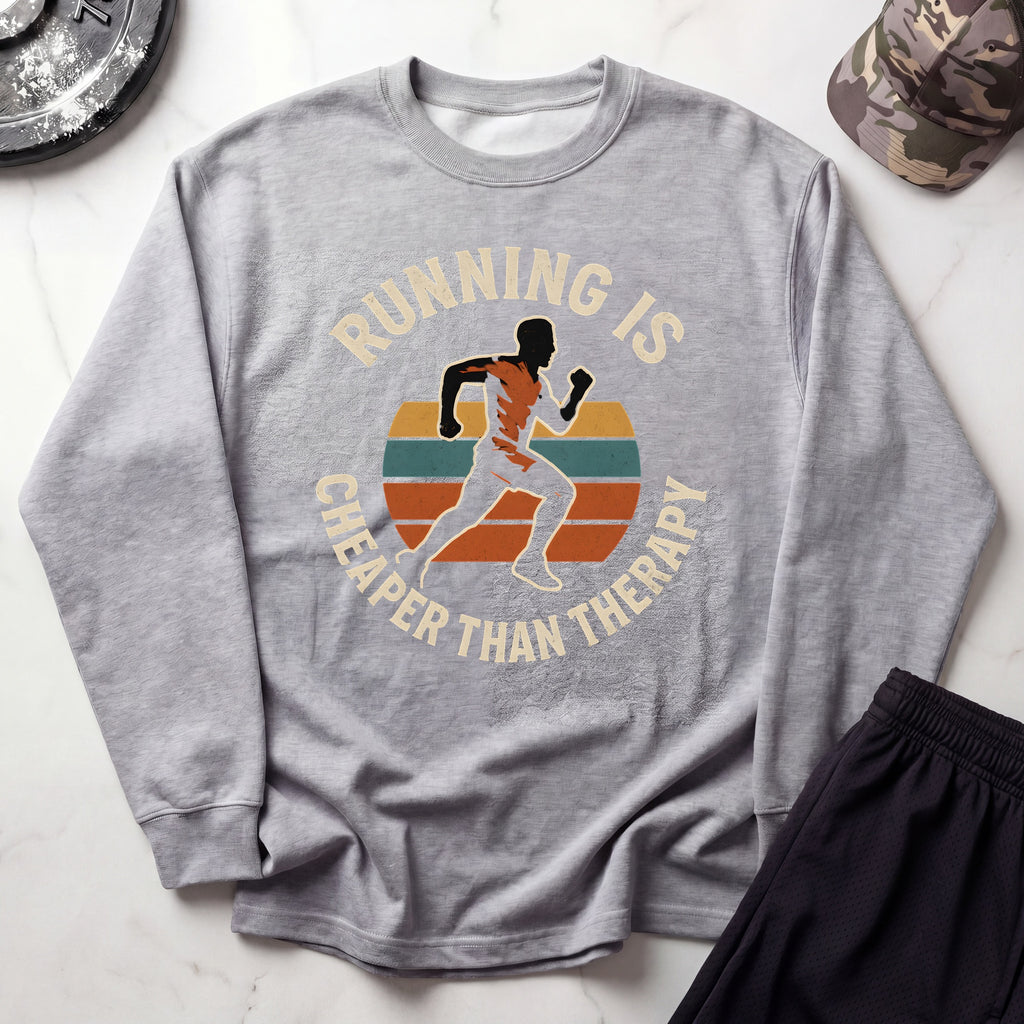 Running Therapy Cozy Gym Crewneck Sweatshirt