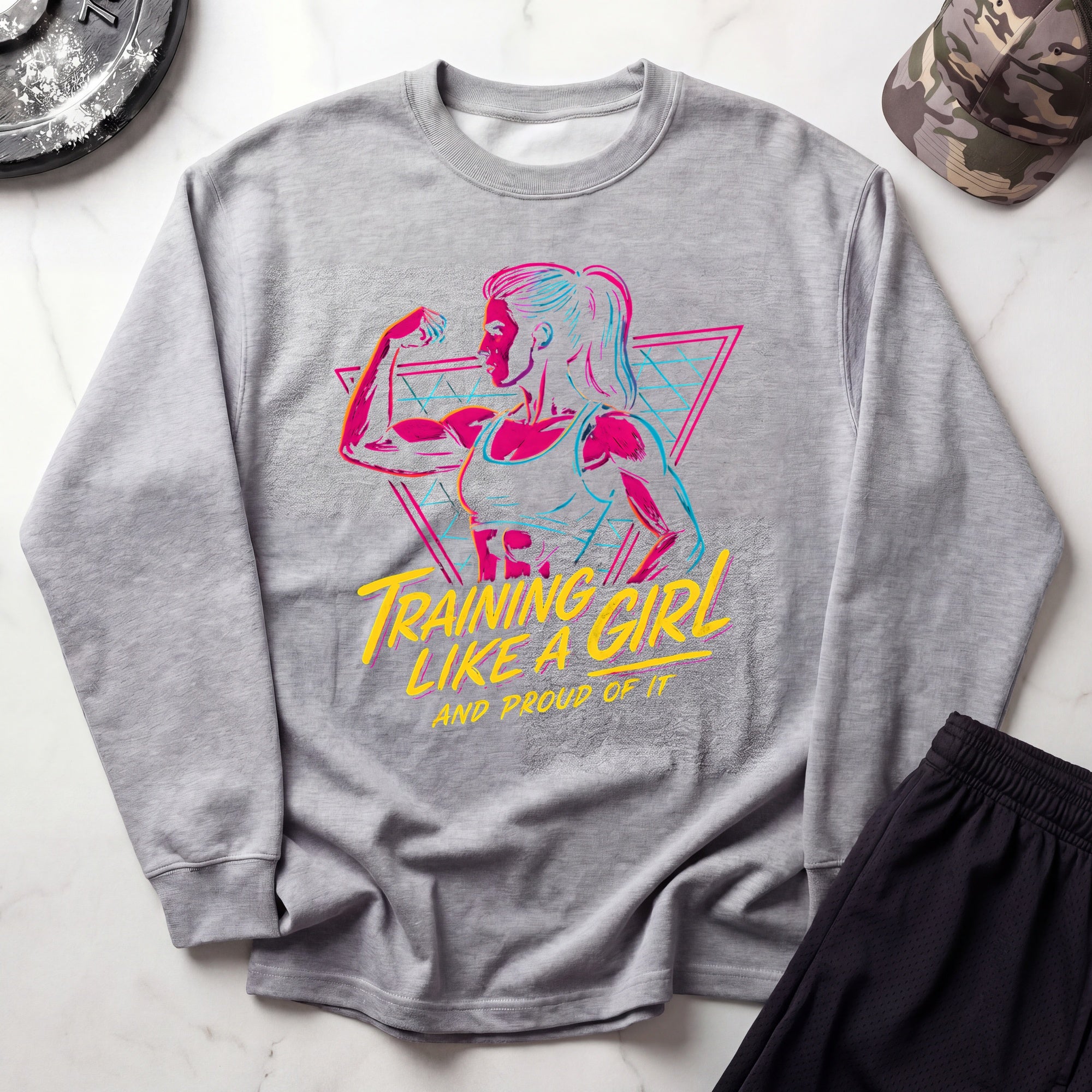 Training Like A Girl Crewneck Sweatshirt