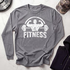 Weightlifting Fitness Vintage Long Sleeve Gym Tee