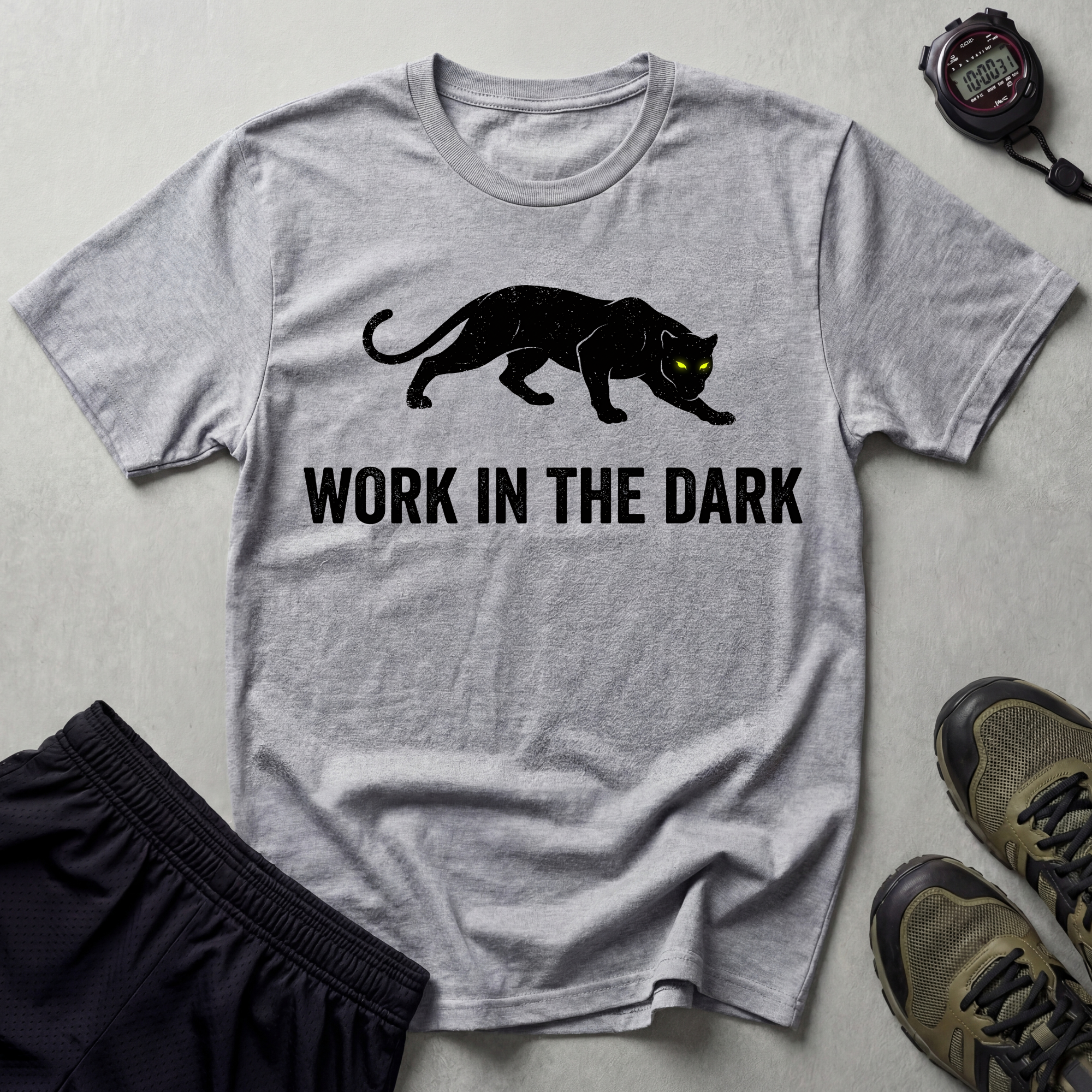 Work In The Dark Panther Gym T-Shirt
