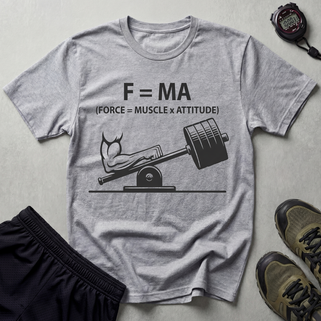 Force = Muscle X Attitude Gym T-Shirt