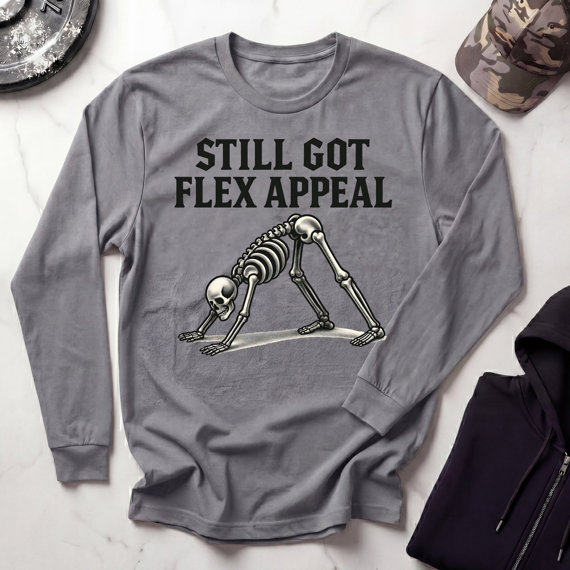 Flex Skeletal Long Sleeve Gym Tee