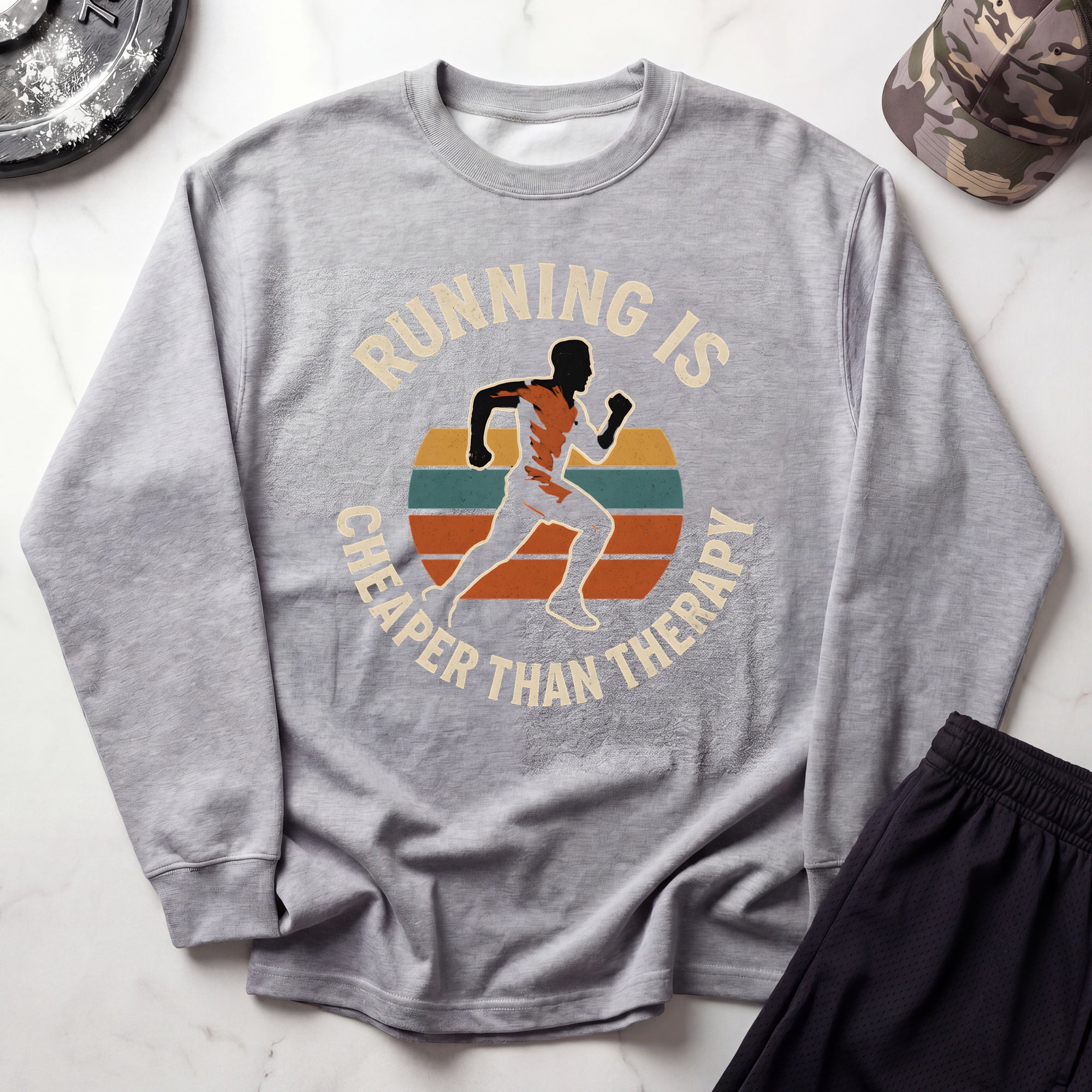 Running Therapy Cozy Gym Crewneck Sweatshirt
